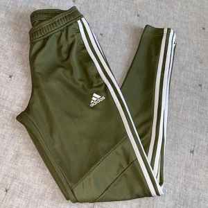 Olive green Adidas tiro pants